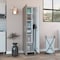 Tuhome Nala Cleaning Cabinet, Double Door Cabinet, Four Legs, Five Shelves, Light Gray/White MZB7676 - alternate 1